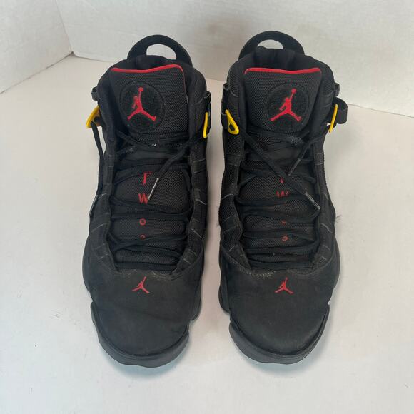 Nike Air Jordan 6 Rings Black Red Sulfur Basketball Shoes Men's Size 13 - Picture 3 of 11